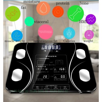 English Weighing Smart Bathroom Weight Scales Household Body Fat bmi Scale Digital Human Weighting Mi Scales Floor lcd Display