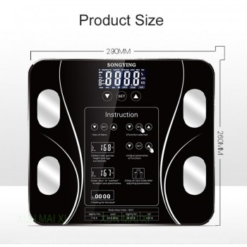 English Weighing Smart Bathroom Weight Scales Household Body Fat bmi Scale Digital Human Weighting Mi Scales Floor lcd Display