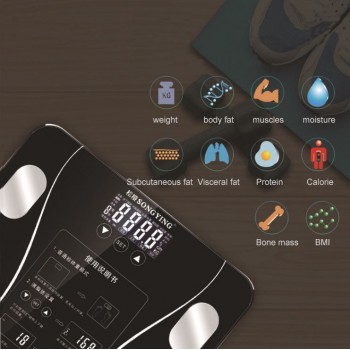 New Touch button Bathroom Weight Scale lcd Smart Body Balance Electronic Scales Clever bmi Body Fat Scale Balance de Precision