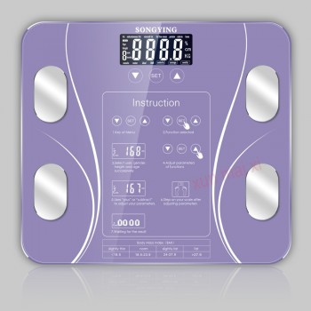 New Touch button Bathroom Weight Scale lcd Smart Body Balance Electronic Scales Clever bmi Body Fat Scale Balance de Precision