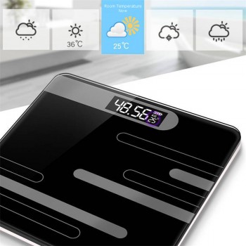 Home USB Charging Bathroom Floor Body Scale Glass Smart Electronic Scale Digital Weight Balance Bariatric LCD Display 180KG/50G