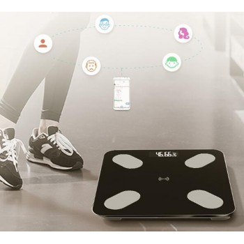Bluetooth Body Fat Scale - Smart BMI Scale Digital Bathroom Wireless Weight Scale, Body Composition Analyzer with Smartphone App