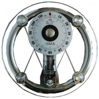120kg Mechanical Bathroom Scales Round Tempered Glass Floor Body Weight Scales Stainless Steel Accurate Adult Spring Balance