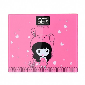 Digital Body Weight Measurement Bathroom Scale Balance Scale Glass Top Backlit Display Precision Measurements(Yellow)