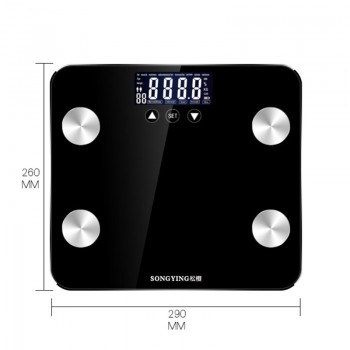 Electronic Digital Scale Glass Smart Weight Balance Bariatric BMI Fat Water Calories Muscle Bone LCD Bathroom Scales 180KG/50G