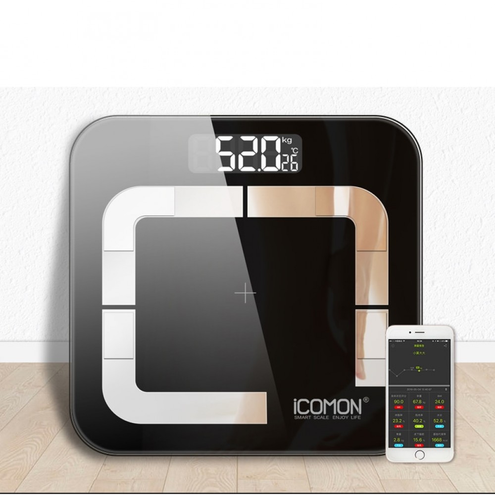 New Smart Bathroom Weight Scale Floor Electronic Body Fat Scale Household Bluetooth Moisture Fat Measurement Weighting Scale