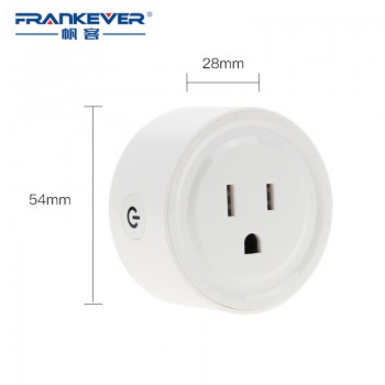 FrankEver Hot Sale US Mini Smart Socket 10A Wifi Plug Timing Switch Voice Control Work with Alexa Google Assistant