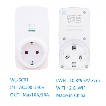 Tonbux AU/FR/EU Plug Smart Wifi Plug LED Light Display Max250V Google Home Accept Alexa Control Smart Socket Drop Shipping