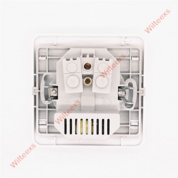 WILTEEXS Dual USB Port 5V 2A Electric Wall Charger Adapter EU Plug Socket Switch Power Dock Station Charging Outlet Panel WHITE