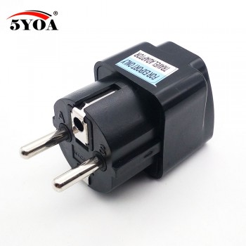International Travel Universal Adapter Electrical Plug For UK US EU AU to EU European Socket Converter White Black two colors