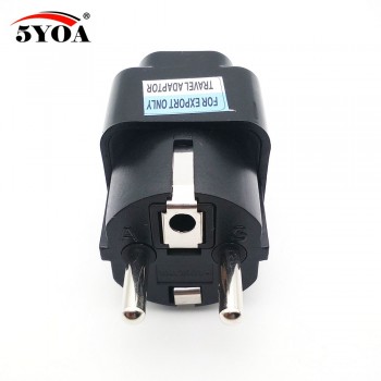 International Travel Universal Adapter Electrical Plug For UK US EU AU to EU European Socket Converter White Black two colors