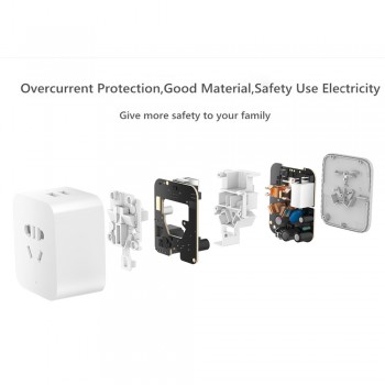 Original Mijia Xiaomi Smart Socket Plug WiFi Control Power Count Timer Switch Dual USB with  AU/US/EU/UK Adapter