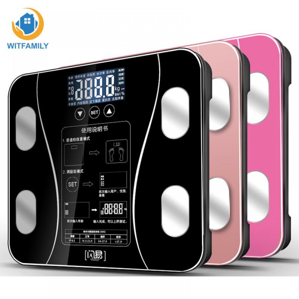 LCD Display Bathroom Body Weight Scale Scales Glass Smart Household Electronic Digital Floor Weight Balance Bariatric