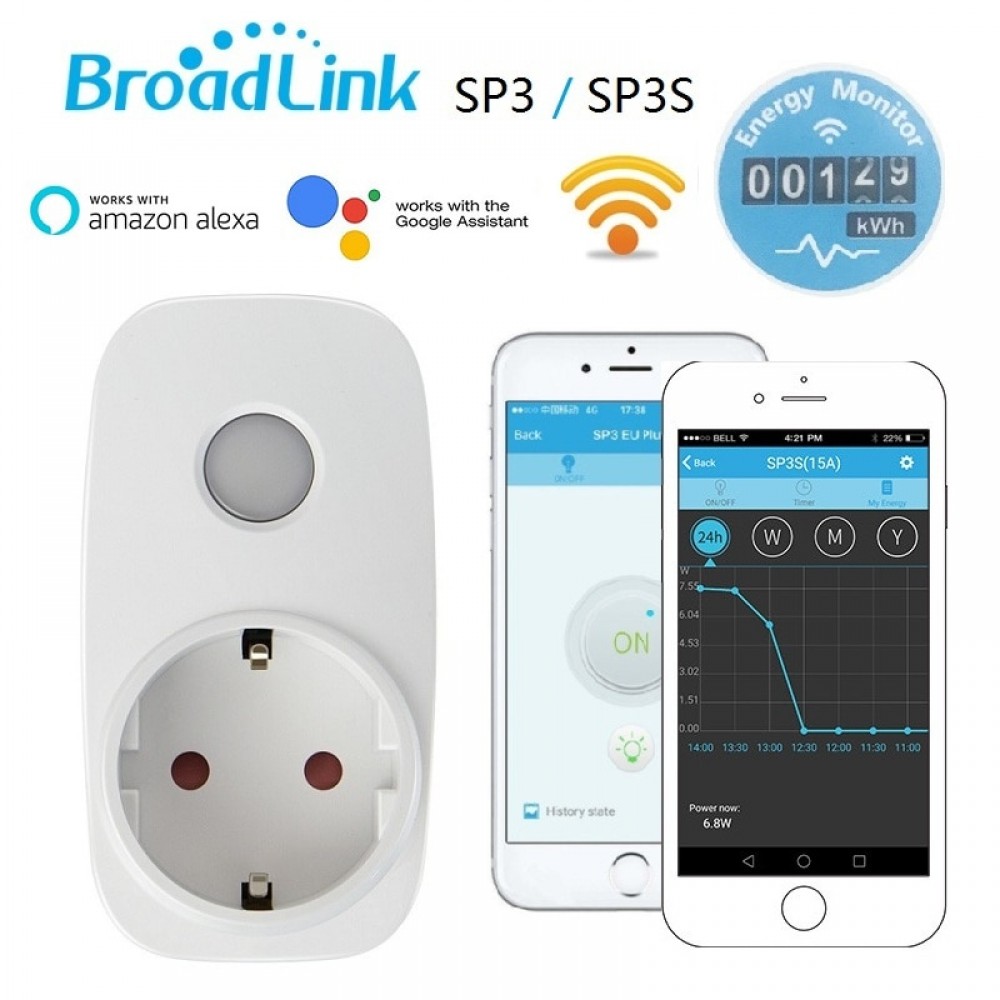 2019 Broadlink SP3S /SP3 Timer plug EU wifi power socket plug outlet,smart Home Automation APP Control switch for iphone Android