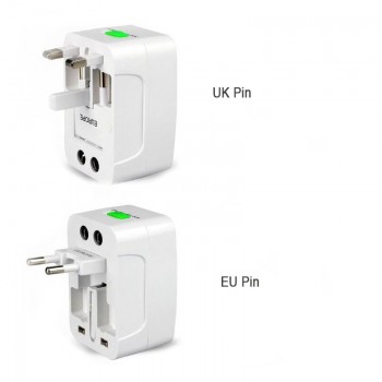 Electric Plug power Socket Adapter International travel adapter Universal Travel Socket USB Power Charger Converter  EU UK US AU