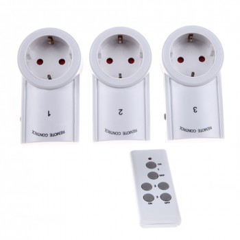 3pcs Wireless Smart Remote Control Power Outlet Light Switch Plug Socket 433.93 MHz Power Outlet Socket EU Standard Plug