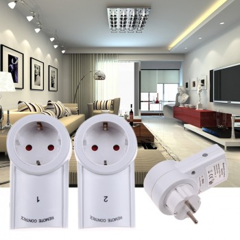 3pcs Wireless Smart Remote Control Power Outlet Light Switch Plug Socket 433.93 MHz Power Outlet Socket EU Standard Plug