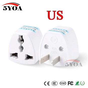 1PC Universal US UK AU To EU Plug USA To Euro Europe Travel Wall AC Power Charger Outlet Adapter Converter 2 Round Socket Pin