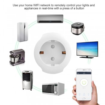 Wifi Smart Socket Plug APP Smart Remote Control Timing Function Voice Control EU Plug Type E for Amazon Alexa Google Home IFTTT