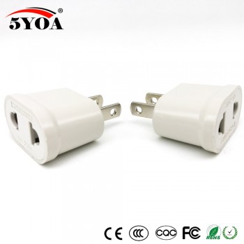 5YOA US USA EU EURO Europe Travel Power Plug Adapter Charger Converter USA converter White
