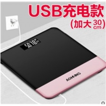 USB charging electronic scale Glass Smart Household Electronic Digital Floor Weight LCD Display Balance Bariatric Weigh Scales A