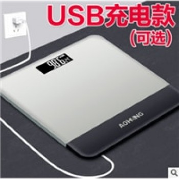 USB charging electronic scale Glass Smart Household Electronic Digital Floor Weight LCD Display Balance Bariatric Weigh Scales A