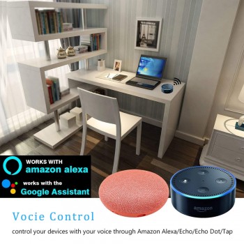 AVATTO 16A EU RGB wifi Smart Plug with Power Monitor, wifi wireless Smart Socket Outlet with Google Home Alexa Voice Control