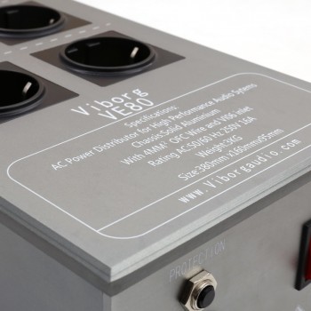 DHL free Viborg VE80 8 channel Power Distributors amp; Filters with 4 Square red copper connect EU schuko socket