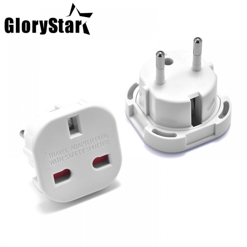New Free Shipping UK to EU plug adapter AC Power Plug Portable UK to EU Travel Adapter Socket 10A/16A 240V UK to EU Plug Adapter
