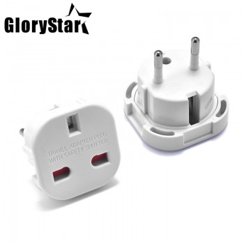 New Free Shipping UK to EU plug adapter AC Power Plug Portable UK to EU Travel Adapter Socket 10A/16A 240V UK to EU Plug Adapter