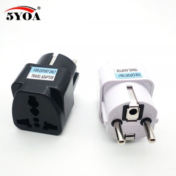 10pcs/lot International Travel Universal Adapter Electrical Plug For UK US EU AU to EU European Socket Converter White