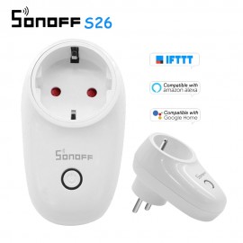 Sonoff S26 WiFi Smart Socket Wireless Plug Power Sockets Smart Home Switch For Alexa Google Assistant IFTTT Wireless Socket