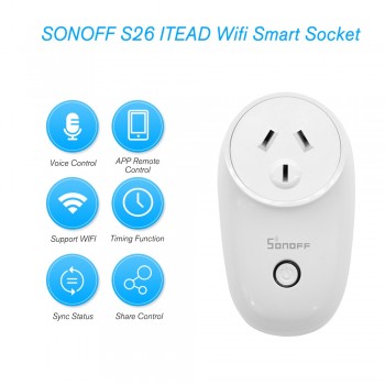 Sonoff S26 WiFi Smart Socket Wireless Plug Power Sockets Smart Home Switch For Alexa Google Assistant IFTTT Wireless Socket