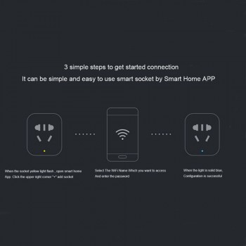 Original Xiaomi Smart Socket Plug WiFi Wireless Remote Socket Adaptor Power on and off with phone