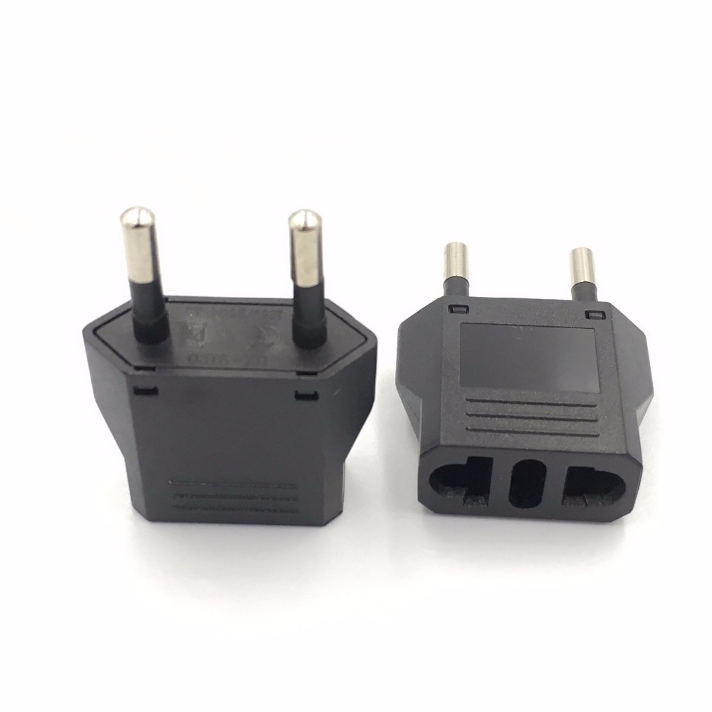 High Quality 2pcs US USA to EU EURO Europe Travel Power Plug Adapter Charger Converter for USA converter