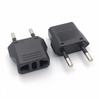 High Quality 2pcs US USA to EU EURO Europe Travel Power Plug Adapter Charger Converter for USA converter