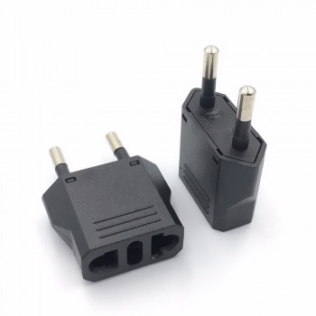 High Quality 2pcs US USA to EU EURO Europe Travel Power Plug Adapter Charger Converter for USA converter