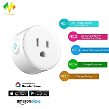 [Original]Tonbux US Smart Plug,WiFi Remote Control with Alexa,Timing on/off The Power,Samrt Google Home Electric Mini Socket