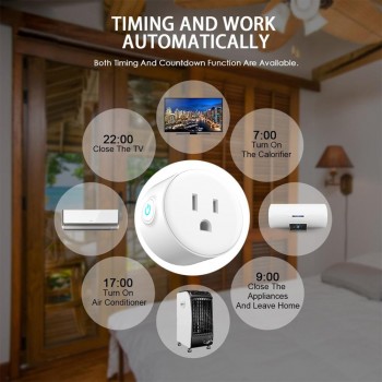 [Original]Tonbux US Smart Plug,WiFi Remote Control with Alexa,Timing on/off The Power,Samrt Google Home Electric Mini Socket