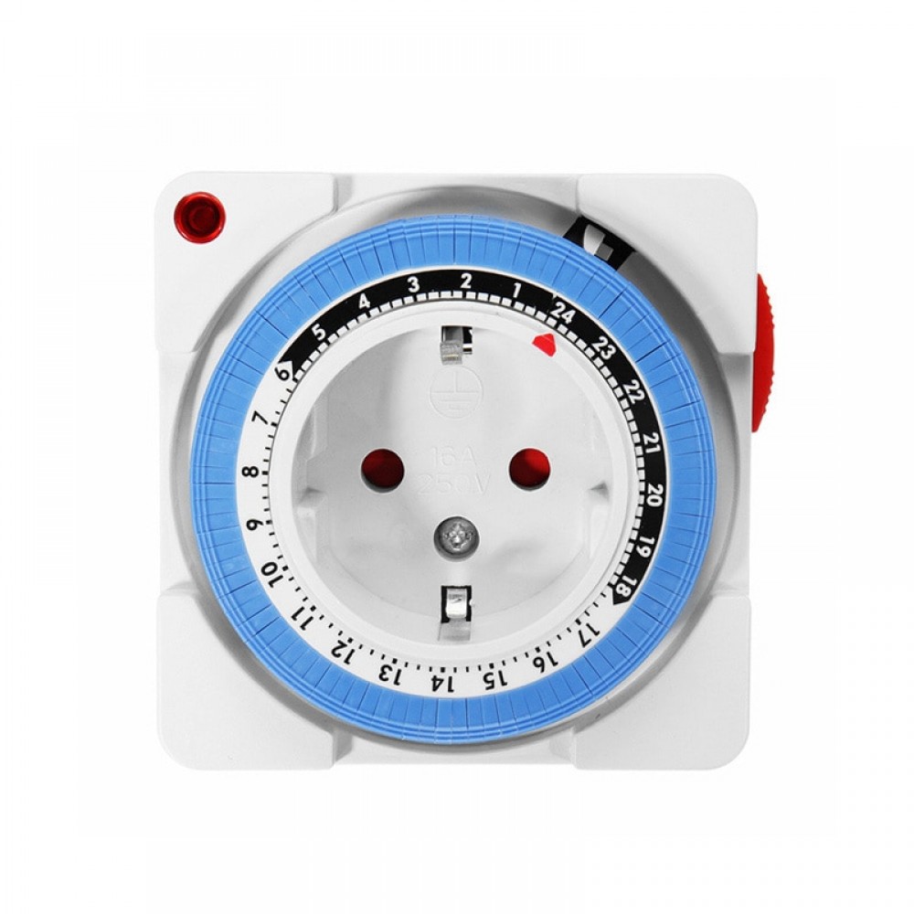 LEORY EU Plug 230V 16A Timer Socket 24 Hour Electrical Mechanical Smart Timer Wall Outlet