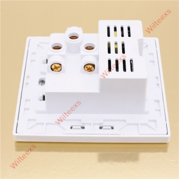 WILTEEXS 1pcs Dual 2 USB Ports Electric Wall Charger Dock Socket Power AC/DC Power Adapter Plug Outlet Panel Plate Wholesale