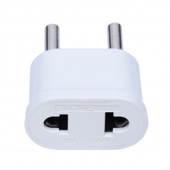 Pohiks 1pc US USA To EU Europe Adapters White High Quality AC Travel Power Plug Adapter Converter Wall Charger