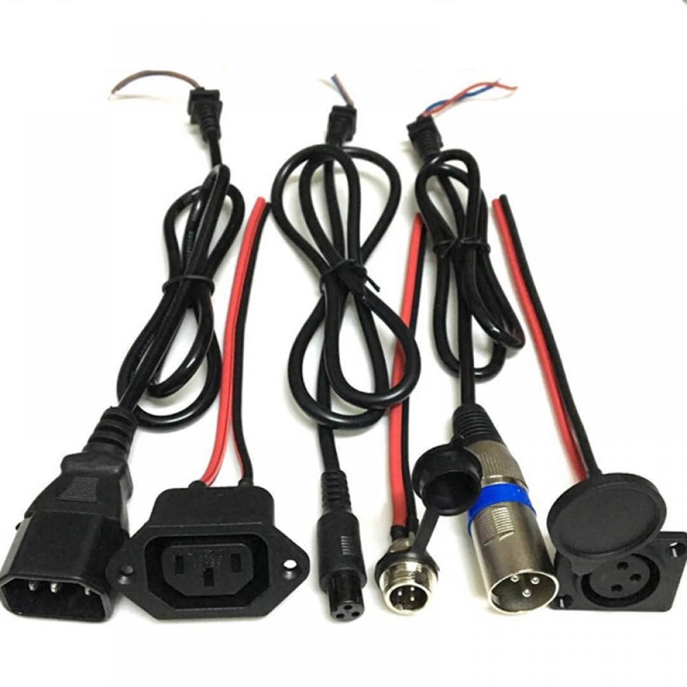 Lithium Li-ion Battery eBike e-bike Balance Car Charging Plug Socket Charger Interface Cable Wire Connector GX12 T type Canon