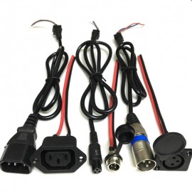 Lithium Li-ion Battery eBike e-bike Balance Car Charging Plug Socket Charger Interface Cable Wire Connector GX12 T type Canon