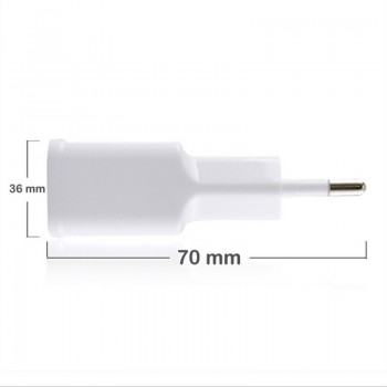 EU Plug 5V 2A Dual Ports USB Charging Plug Connector Commercial Travel Home Wall Charger Adapter Double USB Power Socket Dock