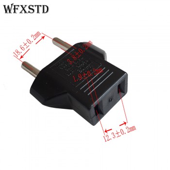 2pcs New CN US To EU Euro Europe Plug Adapter 2 Round Socket Converter Travel Electrical Power Adapter Socket China To EU Plug