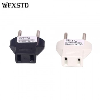 2pcs New CN US To EU Euro Europe Plug Adapter 2 Round Socket Converter Travel Electrical Power Adapter Socket China To EU Plug
