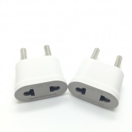 MAIF Good Sale 2pcs US USA to EU EURO Europe Travel Power Plug Adapter Charger Converter for USA converter White