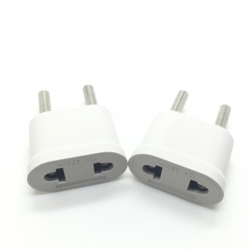 MAIF Good Sale 2pcs US USA to EU EURO Europe Travel Power Plug Adapter Charger Converter for USA converter White