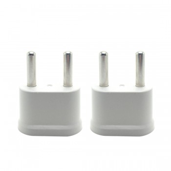 MAIF Good Sale 2pcs US USA to EU EURO Europe Travel Power Plug Adapter Charger Converter for USA converter White